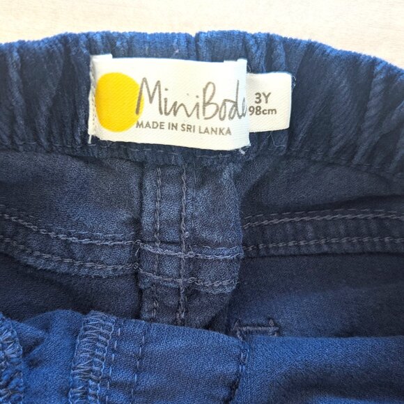 Mini Boden Pull-on Stretch College Navy Corduroy Pants - Size 3Y - Picture 4 of 6